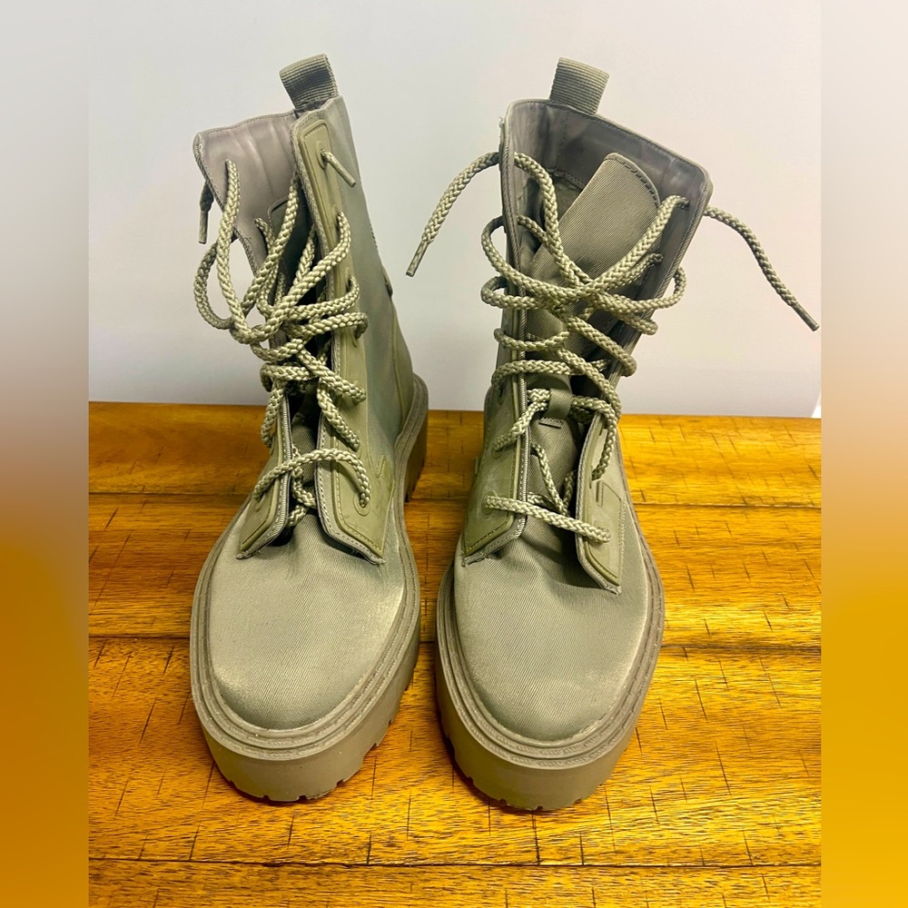 Cute green combat Boots